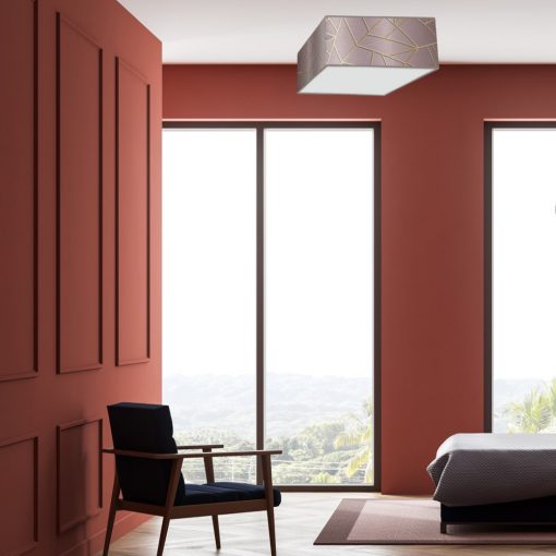 Ceiling  lamp ZIGGY PINK Gold/Pink 3xE27