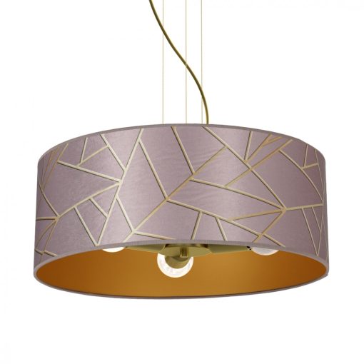 Pendant lamp ZIGGY PINK Gold/Pink 3xE27