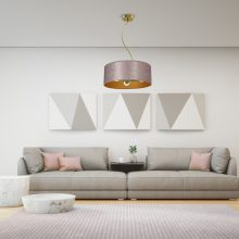 Pendant lamp ZIGGY PINK Gold/Pink 3xE27