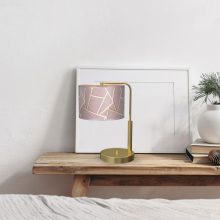 Bedside lamp ZIGGY PINK Gold/Pink 1xE27