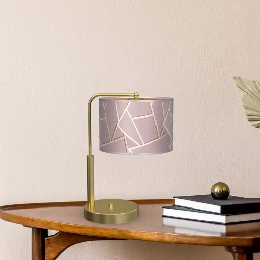 Bedside lamp ZIGGY PINK Gold/Pink 1xE27