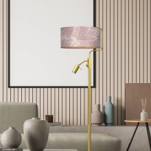 Lampka podłogowa ZIGGY PINK Gold/Pink 1xE27 + 1x mini GU10