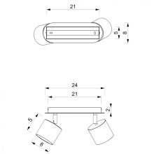 Ceiling  lamp DIXIE WHITE 2xGX53