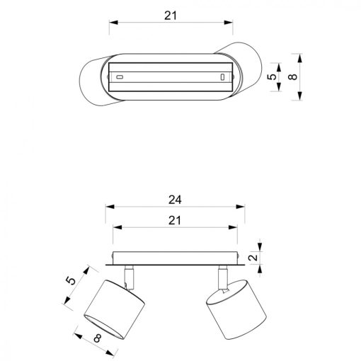 Ceiling  lamp DIXIE WHITE 2xGX53