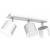 Ceiling  lamp DIXIE WHITE 3xGX53