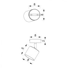 Wall lamp DIXIE BLACK 1xGX53