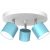 Ceiling  lamp DIXIE BLUE/WHITE 3xGX53