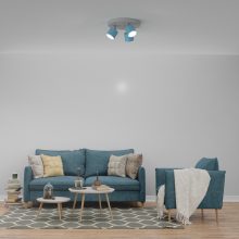 Ceiling  lamp DIXIE BLUE/WHITE 3xGX53
