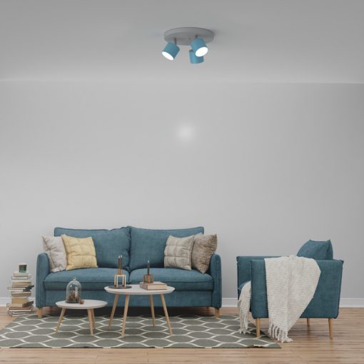 Ceiling  lamp DIXIE BLUE/WHITE 3xGX53
