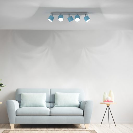 Ceiling  lamp DIXIE BLUE/WHITE 5xGX53