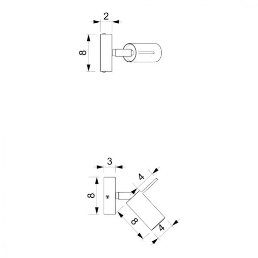 Wall lamp PRESTON WHITE/CHROME 1x mini GU10