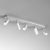 Ceiling  lamp PRESTON WHITE/CHROME 5x mini GU10