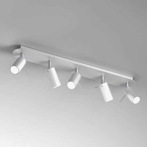 Ceiling  lamp PRESTON WHITE/CHROME 5x mini GU10