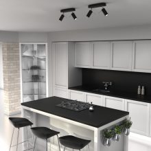 Ceiling  lamp PRESTON BLACK/CHROME 2x mini GU10