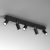 Ceiling  lamp PRESTON BLACK/CHROME 5x mini GU10