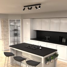 Ceiling  lamp PRESTON BLACK/CHROME 5x mini GU10