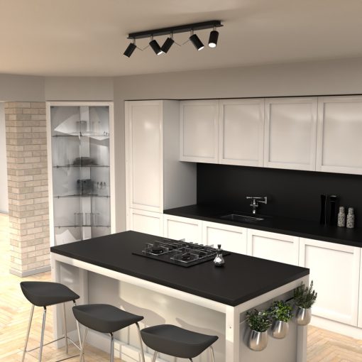 Ceiling  lamp PRESTON BLACK/CHROME 5x mini GU10