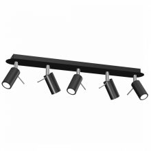 Ceiling  lamp PRESTON BLACK/CHROME 5x mini GU10