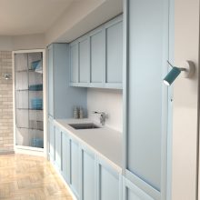 Wall lamp PRESTON BLUE/WHITE 1x mini GU10