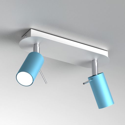 Ceiling  lamp PRESTON BLUE/WHITE 2x mini GU10