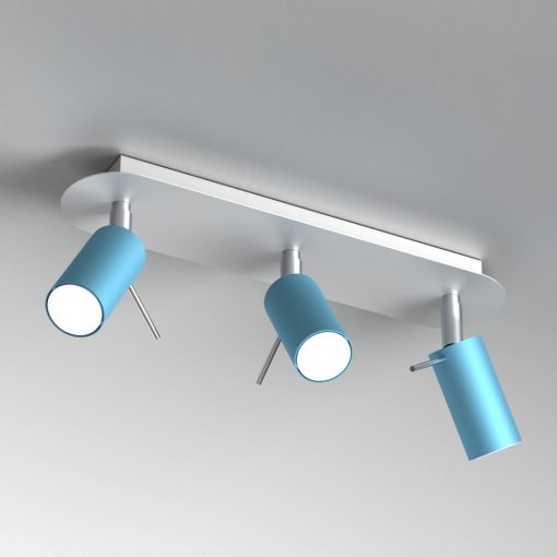 Ceiling  lamp PRESTON BLUE/WHITE 3x mini GU10
