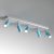 Ceiling  lamp PRESTON BLUE/WHITE 5x mini GU10