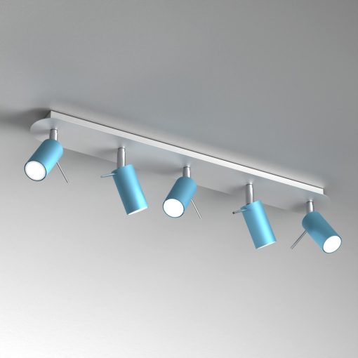 Ceiling  lamp PRESTON BLUE/WHITE 5x mini GU10