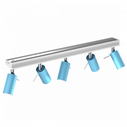 Ceiling  lamp PRESTON BLUE/WHITE 5x mini GU10