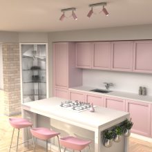 Ceiling  lamp PRESTON PINK/WHITE 2x mini GU10