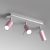 Ceiling  lamp PRESTON PINK/WHITE 3x mini GU10