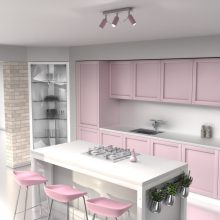 Ceiling  lamp PRESTON PINK/WHITE 3x mini GU10