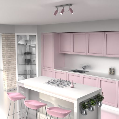 Ceiling  lamp PRESTON PINK/WHITE 3x mini GU10
