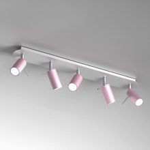 Ceiling  lamp PRESTON PINK/WHITE 5x mini GU10