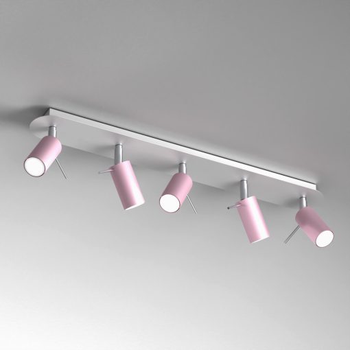 Ceiling  lamp PRESTON PINK/WHITE 5x mini GU10