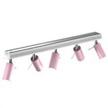 Ceiling  lamp PRESTON PINK/WHITE 5x mini GU10
