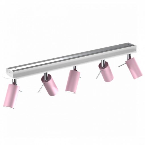 Ceiling  lamp PRESTON PINK/WHITE 5x mini GU10
