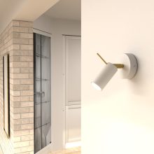 Wall lamp PRESTON GOLD/WHITE 1x mini GU10