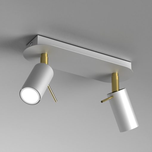 Ceiling  lamp PRESTON GOLD/WHITE 2x mini GU10