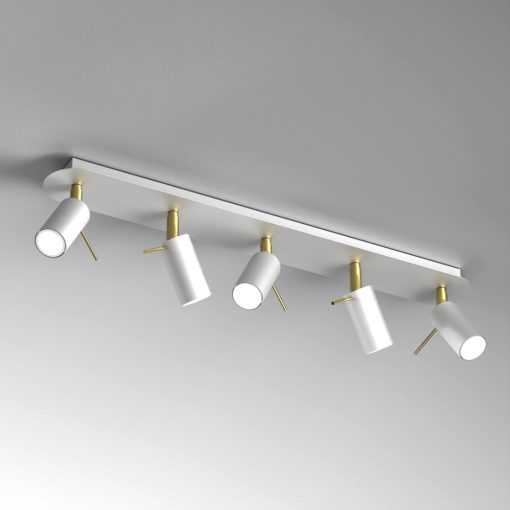 Ceiling  lamp PRESTON GOLD/WHITE 5x mini GU10