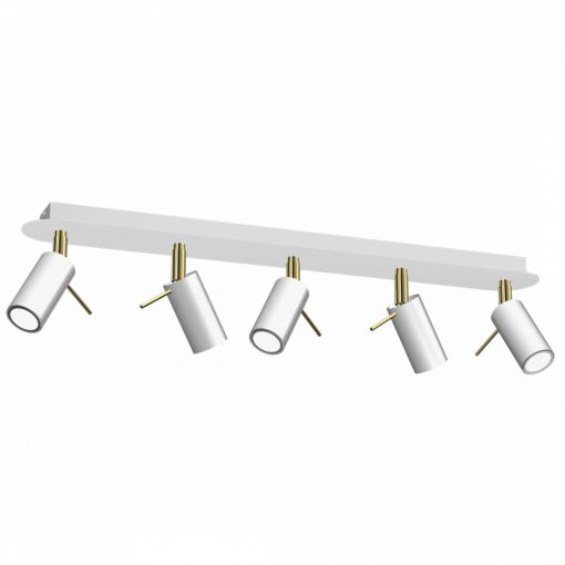 Ceiling  lamp PRESTON GOLD/WHITE 5x mini GU10