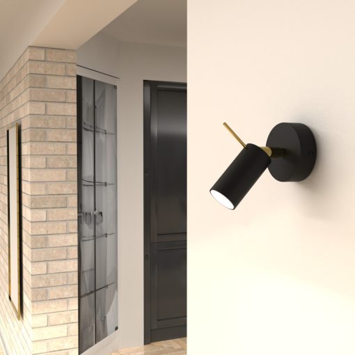 Wall lamp PRESTON GOLD/BLACK 1x mini GU10