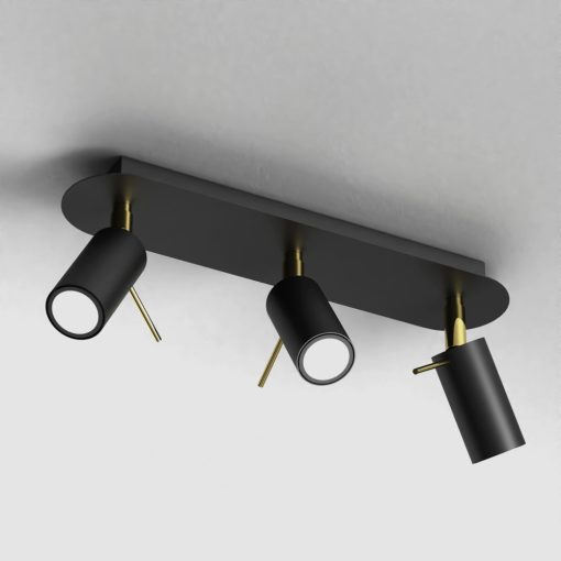 Ceiling  lamp PRESTON GOLD/BLACK 3x mini GU10