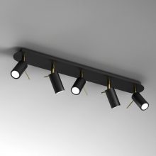 Ceiling  lamp PRESTON GOLD/BLACK 5x mini GU10