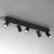 Ceiling  lamp PRESTON GOLD/BLACK 5x mini GU10