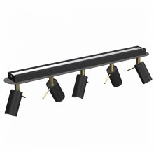Ceiling  lamp PRESTON GOLD/BLACK 5x mini GU10