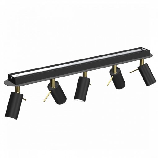 Ceiling  lamp PRESTON GOLD/BLACK 5x mini GU10