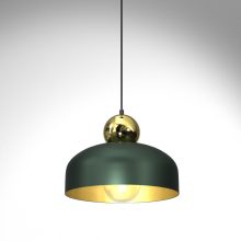 Pendant lamp HARALD GOLD/GREEN 1xE27