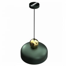 Pendant lamp HARALD GOLD/GREEN 1xE27