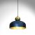 Pendant lamp HARALD GOLD/NAVY BLUE 1xE27