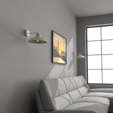 Wall lamp FELIX WHITE/GOLD 1xE27